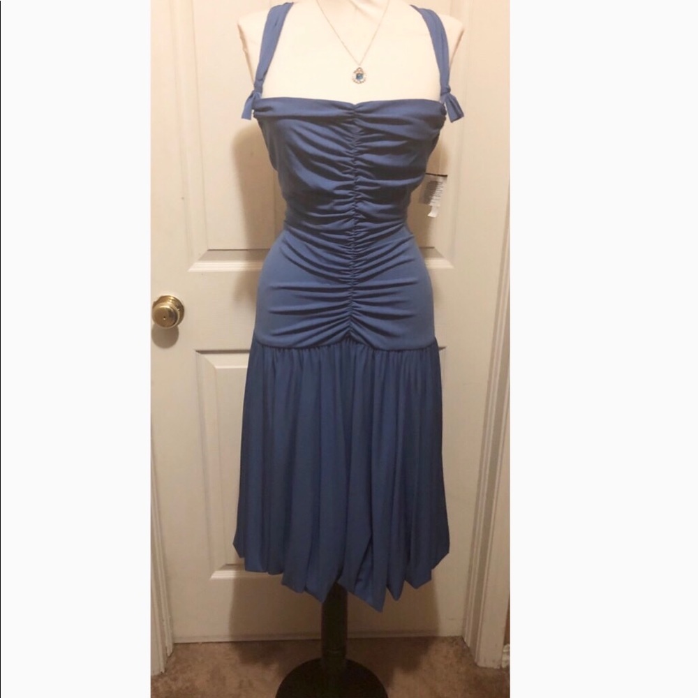 Vera Wang Blue Dress Size 8